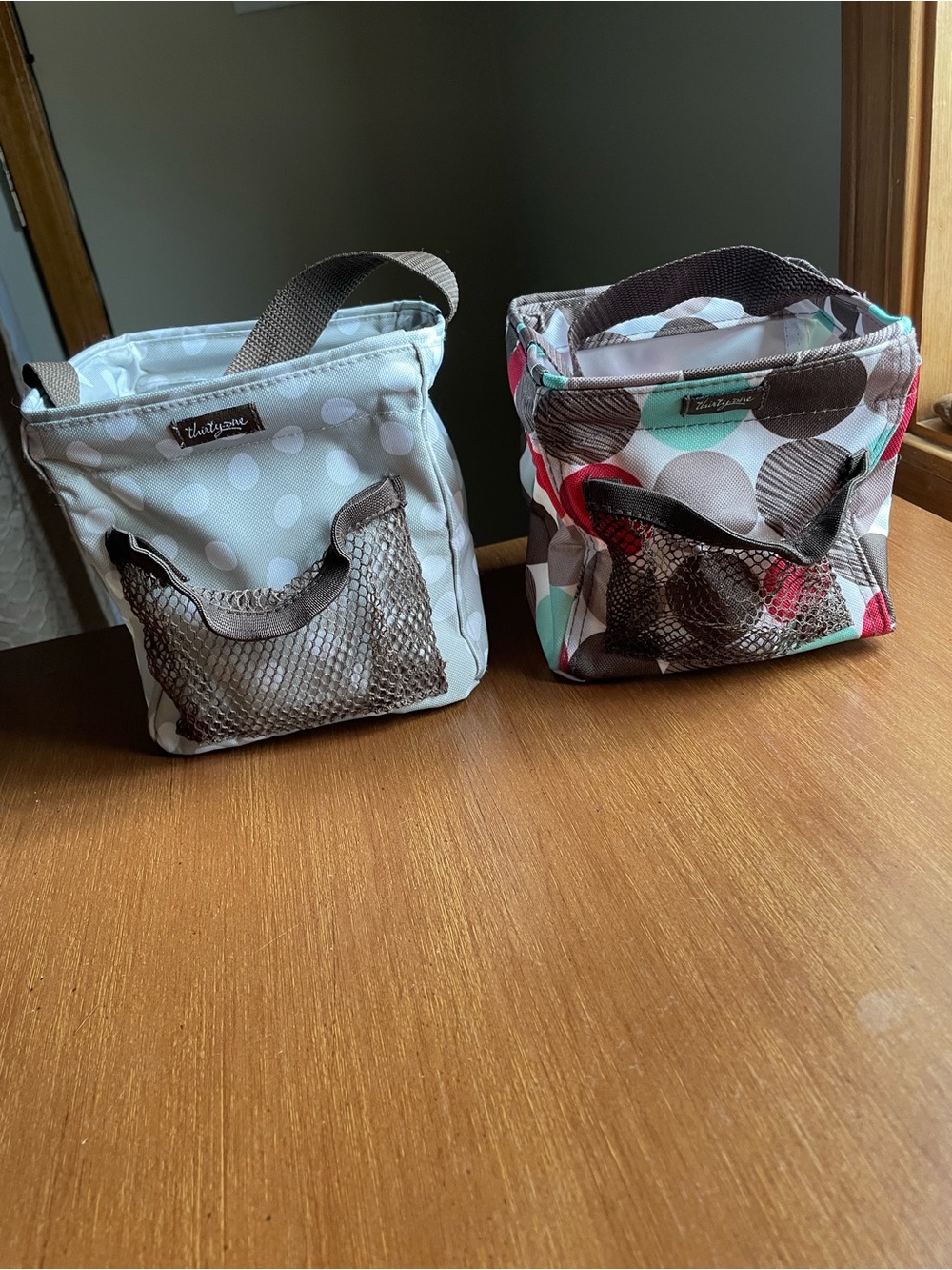 Lot of 2 Thirty One Littles Carry All Tote Bags 6" Cubes